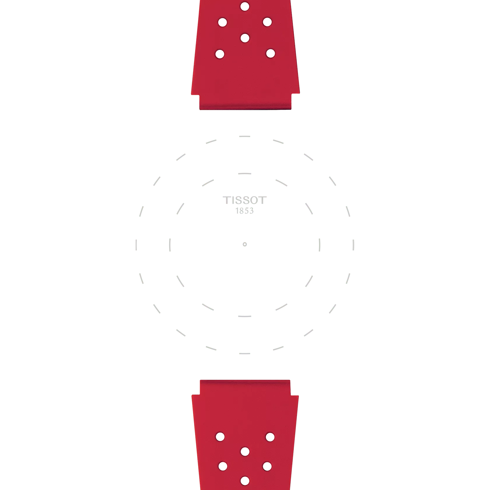 Tissot Official Red Sideral Rubber Strap