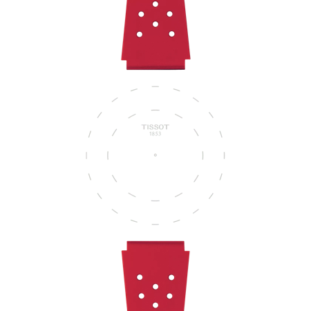 Tissot Official Red Sideral Rubber Strap