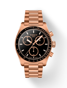 Front view of the watch Tissot PR516 Quartz Chronograph with shadow
