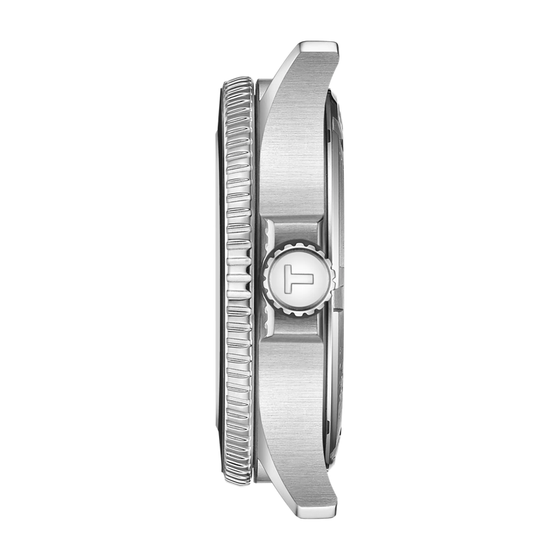 Profile view of the watch case Tissot Seastar 1000 Quartz GMT