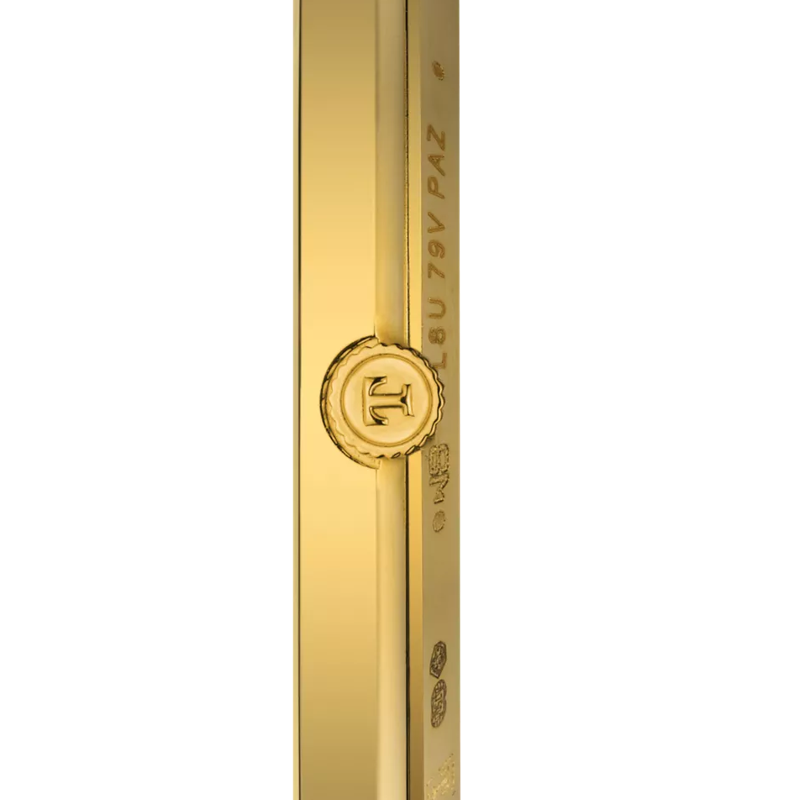 Profile view of the watch case Tissot Goldrun Sapphire 18K Gold