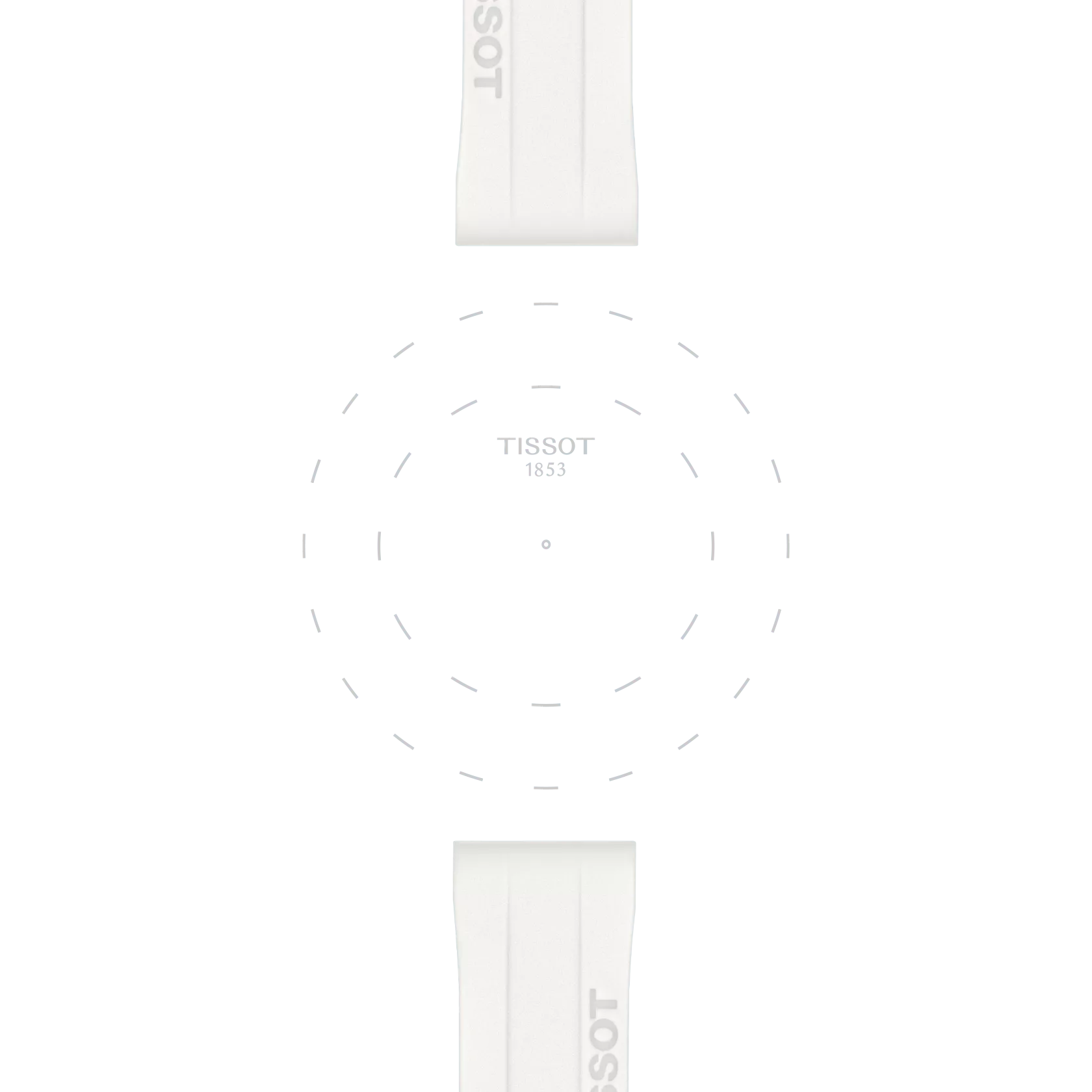 Tissot Official White Silicone Strap Lugs 22 mm