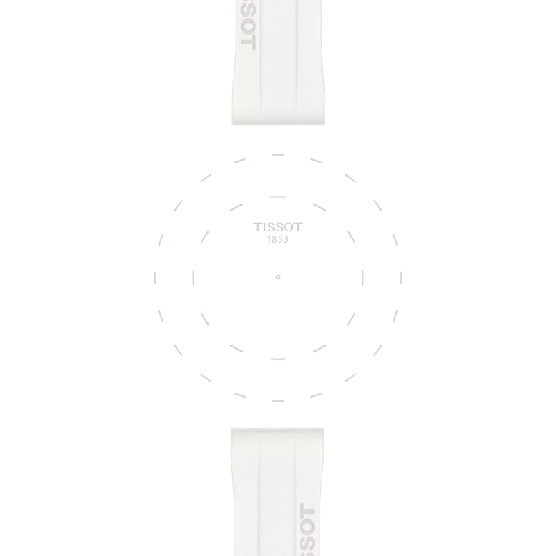 Tissot Official White Silicone Strap Lugs 22 mm