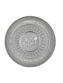 Back view of the watch case Tissot T-Race Cycling Tour de France 2019 Special Edition