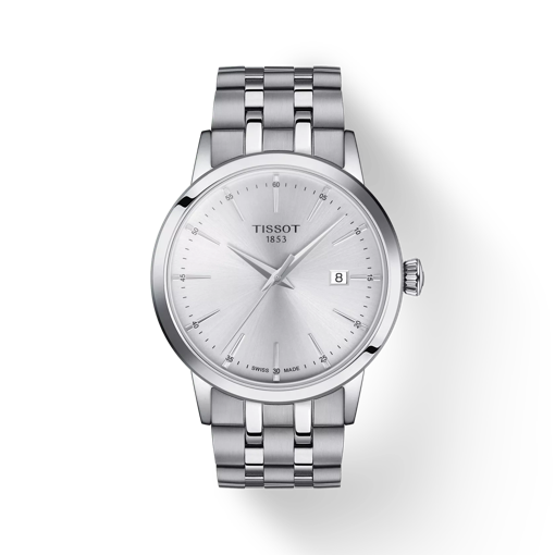 Front view of the watch Tissot Classic Dream with shadow