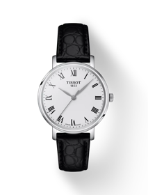 Front view of the watch Tissot Everytime 系列 34mm with shadow