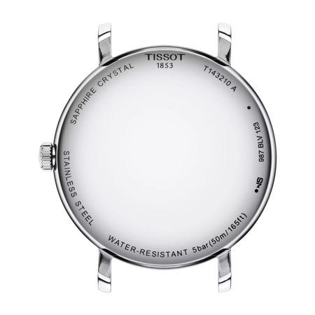 Vista posterior de la caja del reloj Tissot Everytime 34mm