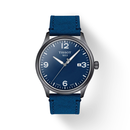 Front view of the watch Tissot Gent XL with shadow