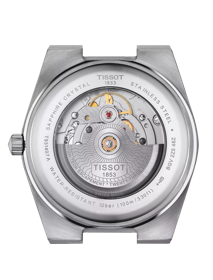 Back view of the watch case Tissot PRX Powermatic 80 Steel & 18K Gold Bezel 40mm