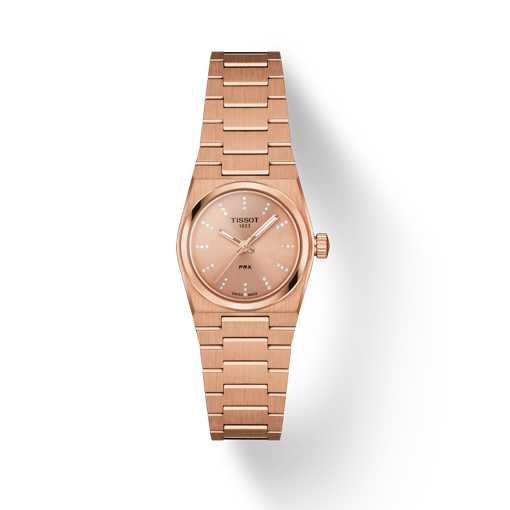TISSOT PRX ピーアールエックス クォーツ 25mm の正面図・影あり