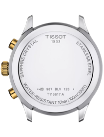 Back view of the watch case Tissot Chrono XL Classic