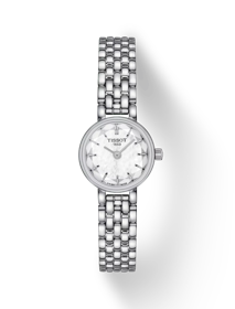 Front view of the watch Tissot Lovely Round with shadow