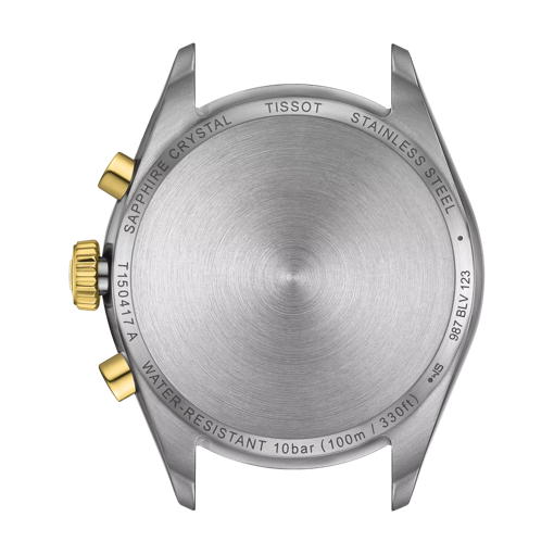 Back view of the watch case Tissot PR 100 Chronograph