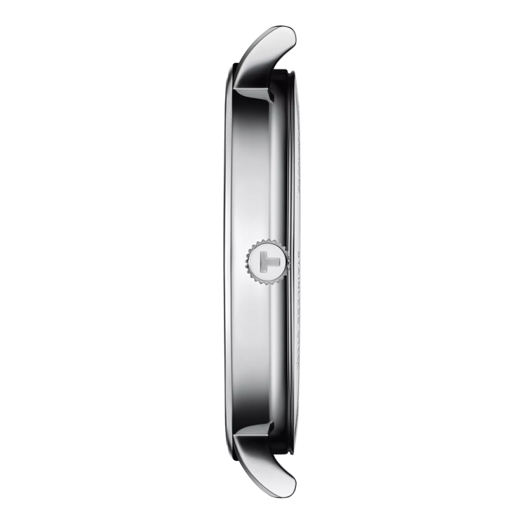 Profile view of the watch case Tissot Everytime 40mm