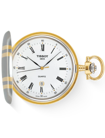 Front view of the watch Tissot Savonnette with shadow