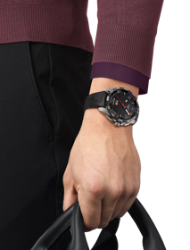 Simulation of the watch Tissot T-Touch Connect Solar on a wrist