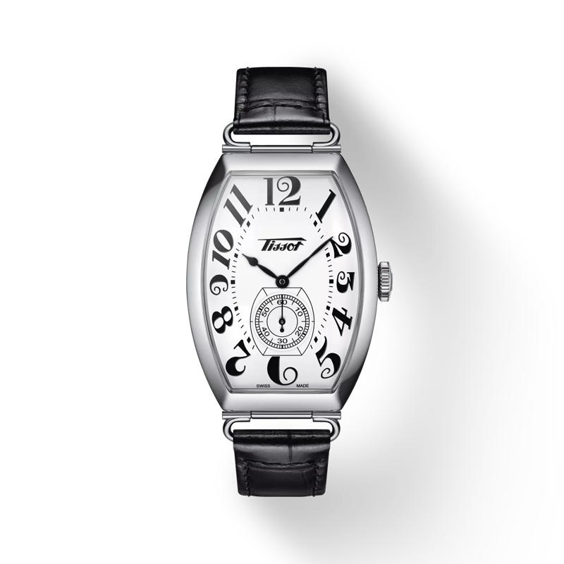 Front view of the watch Tissot Heritage Porto Mechanical with shadow
