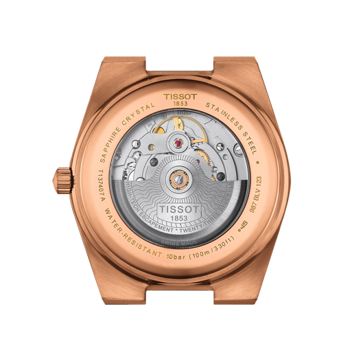 Back view of the watch case Tissot PRX Powermatic 80 40mm