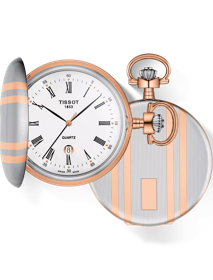 Front view of the watch Tissot Savonnette with shadow