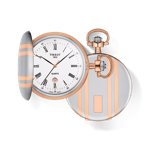 Vista frontal del reloj Tissot Savonnette con sombra