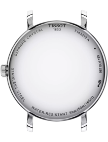 Back view of the watch case Tissot Everytime 34mm