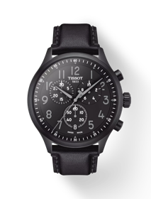 Front view of the watch Tissot Chrono XL Vintage with shadow
