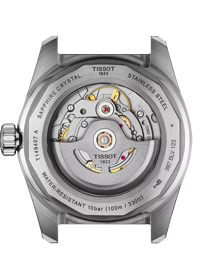 Back view of the watch case Tissot PR516 Powermatic 80