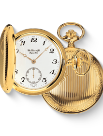 Vue de face de la montre Tissot Savonnette Mechanical avec ombre