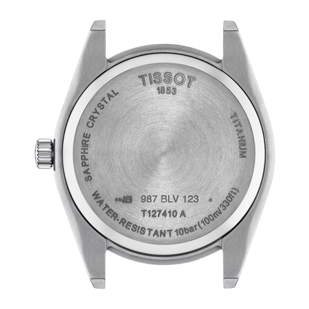 Back view of the watch case TISSOT ジェントルマン クォーツ