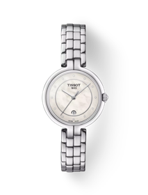 Front view of the watch Tissot Flamingo with shadow