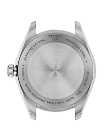 Back view of the watch case Tissot Ballade 34mm