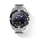 Front view of the watch Tissot T-Touch Expert Solar with shadow