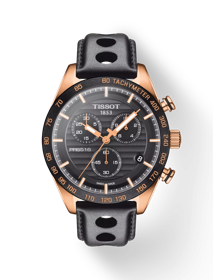 Front view of the watch Tissot PRS 516 Chronograph with shadow