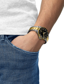 Simulation of the watch Tissot Seastar 1000 40mm on a wrist