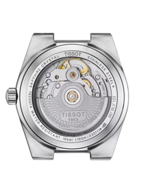 Back view of the watch case Tissot PRX 系列自動款 35mm 18K金錶圈款腕錶