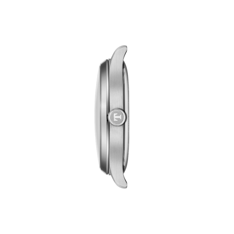Vue de profil du boîtier de la montre Tissot Heritage 1938 Automatic COSC