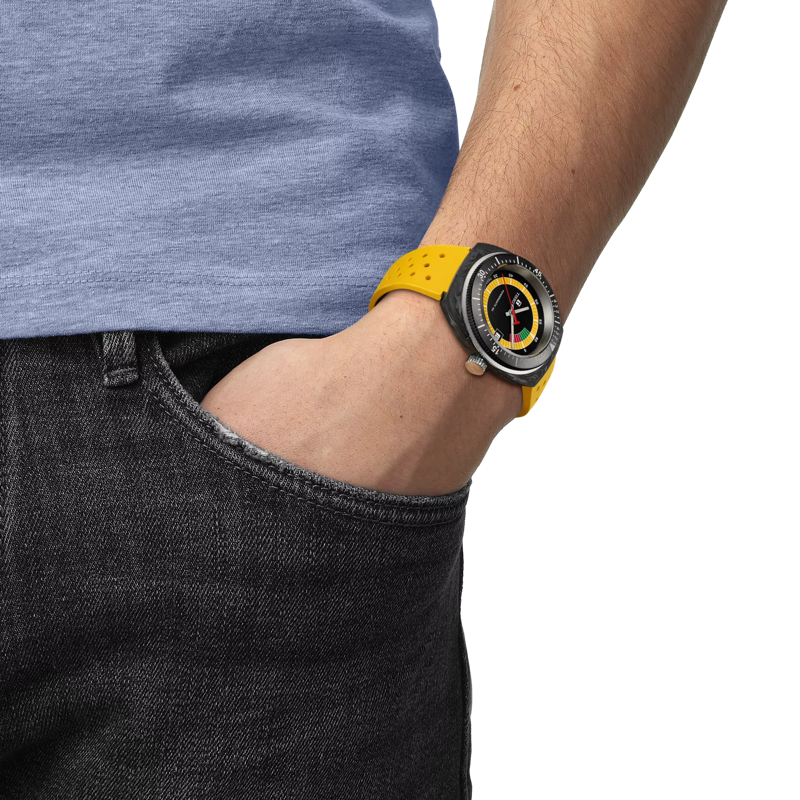 Simulación del reloj Tissot Sideral S Powermatic 80 en la muñeca