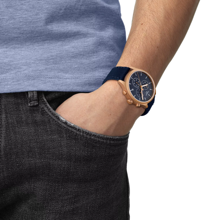 Simulation of the watch Tissot Chrono XL on a wrist