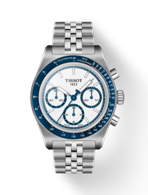 Front view of the watch Tissot PR516 Automatic Chronograph with shadow