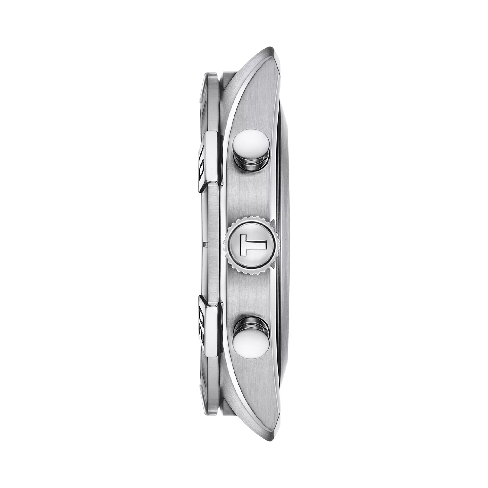 Profile view of the watch case Tissot PR 100 Sport Gent Chronograph