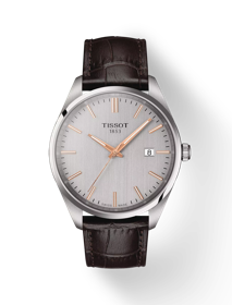 Front view of the watch Tissot PR 100 with shadow