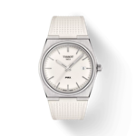 Front view of the watch Tissot PRX 40mm with shadow