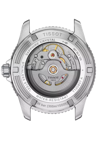 Back view of the watch case Tissot Seastar 1000 Powermatic 80 40mm