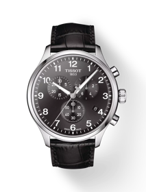 Front view of the watch Tissot Chrono XL Classic with shadow