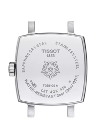 Back view of the watch case Tissot Lovely Square