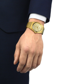 Simulation of the watch Tissot PRX 40mm on a wrist
