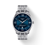 Front view of the watch Tissot Chemin Des Tourelles Powermatic 80 42mm with shadow