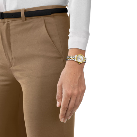 Simulation of the watch Tissot Classic Dream Lady on a wrist