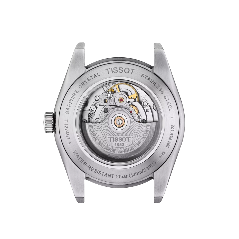 Back view of the watch case 티쏘 젠틀맨 파워매틱 80 실리시움