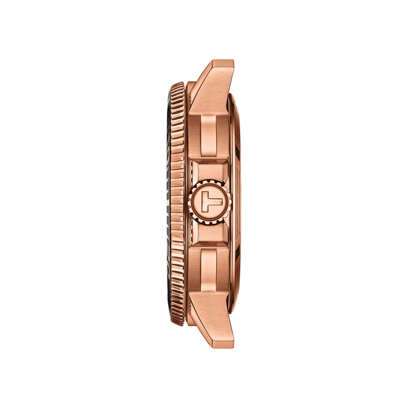 Profile view of the watch case Tissot Seastar 1000 Powermatic 80